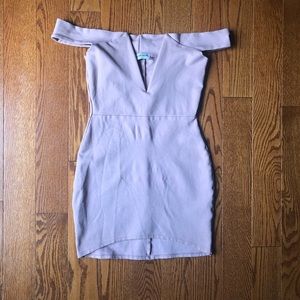 Fashionnova Off Shoulder V-neck Bodycon Dress